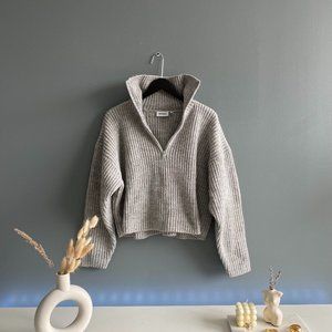 Weekday roll neck sweater in gray